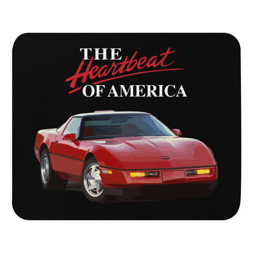 Retro 1990 Chevy Corvette C4 Heartbeat of America Mouse pad