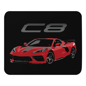 2022 Red Corvette C8 Owner Gift Mouse pad