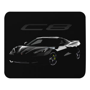 2022 Black Corvette C8 Mouse pad