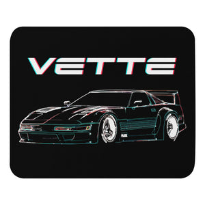 Corvette C4 80s Aesthetic Custom Line Art Mouse pad