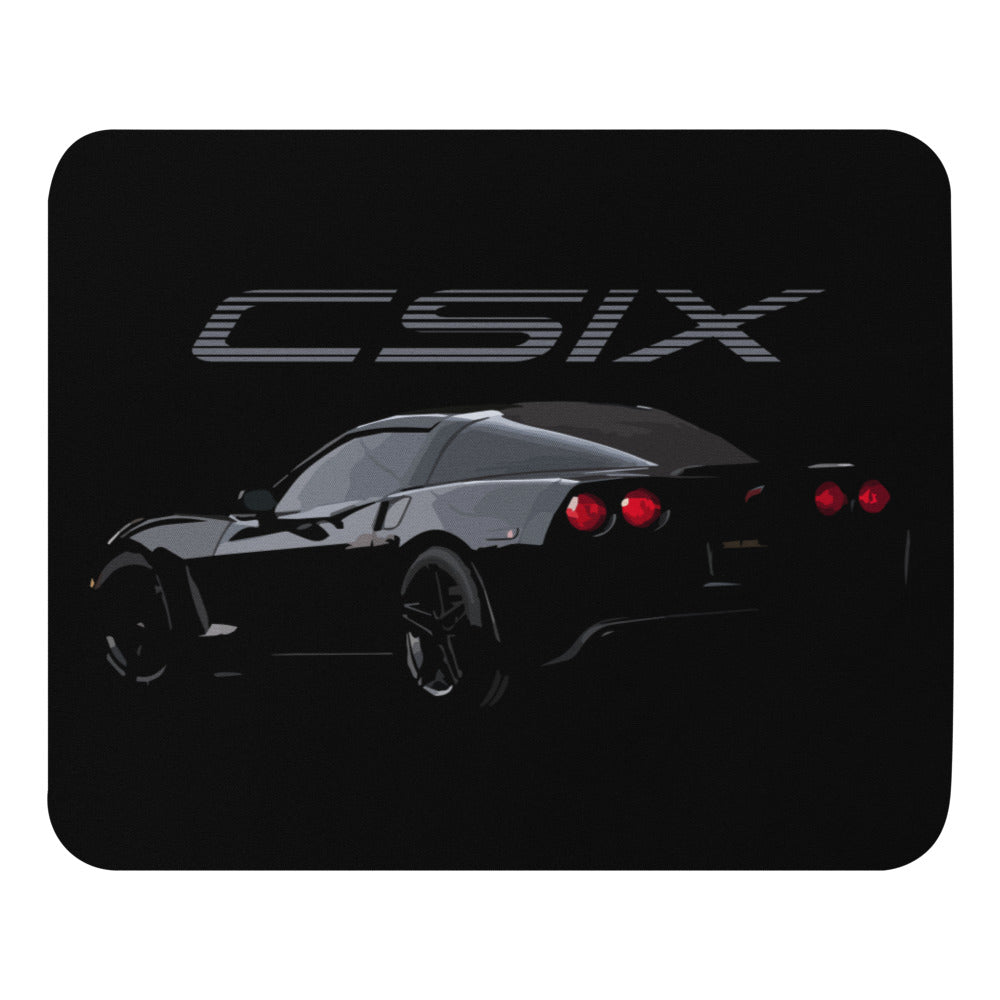 Black Corvette C6 Sixth Generation Vette Mouse pad
