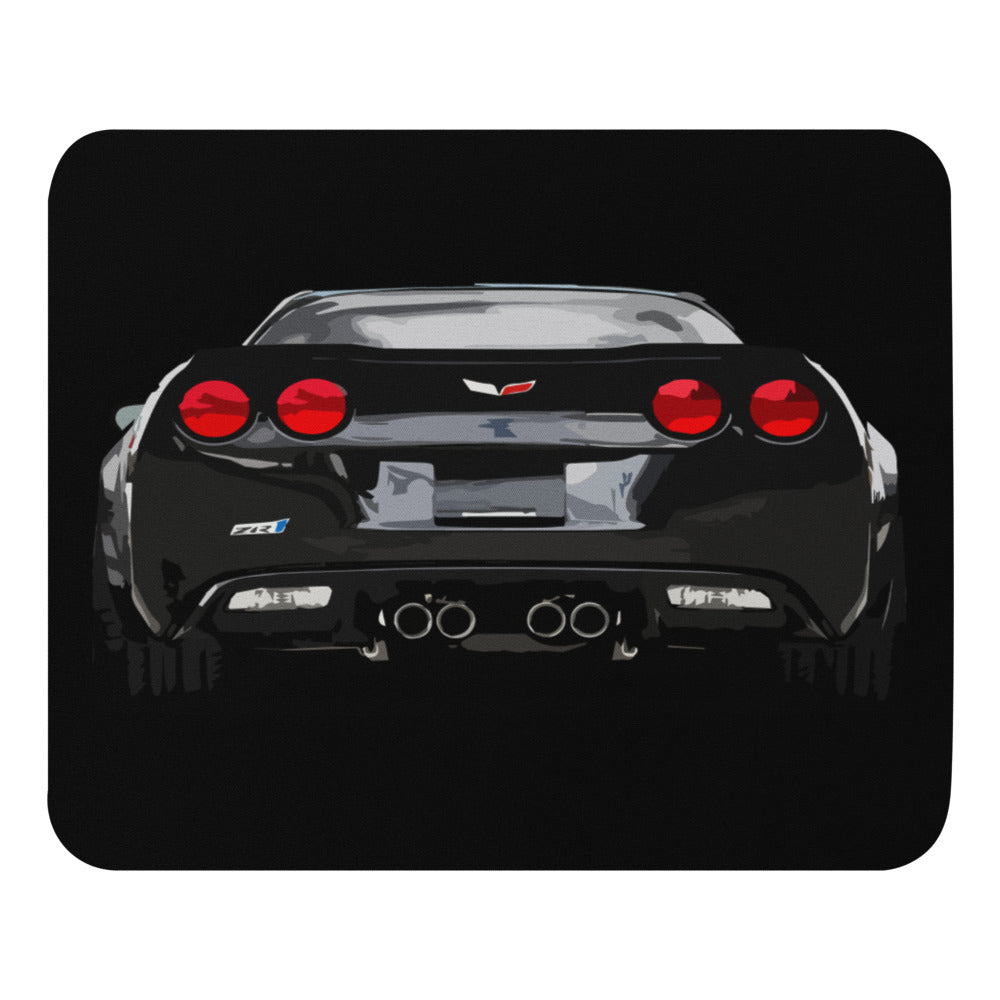 Chevy Corvette C6 Black ZR1 Tail Lights Mouse pad
