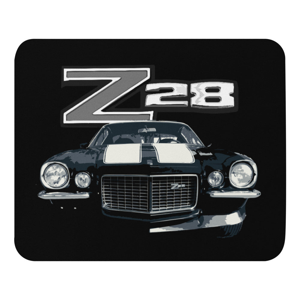 1971 Chevy Camaro Z28 z/28 Black Muscle Car Mouse pad