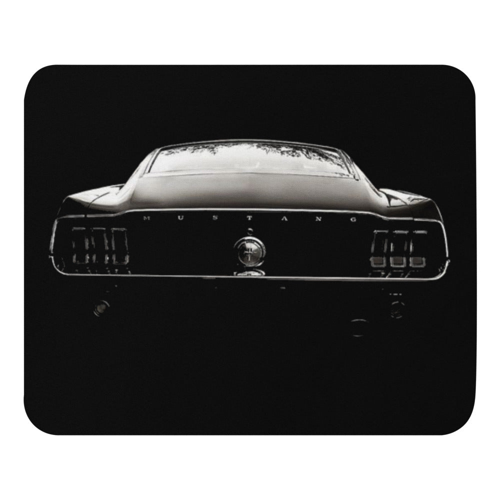 Vintage Antique Black Mustang Rear Classic Collector Muscle Car Mouse pad