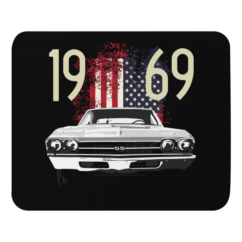 1969 Chevy Chevelle USA American Muscle Car Custom Art Mouse pad