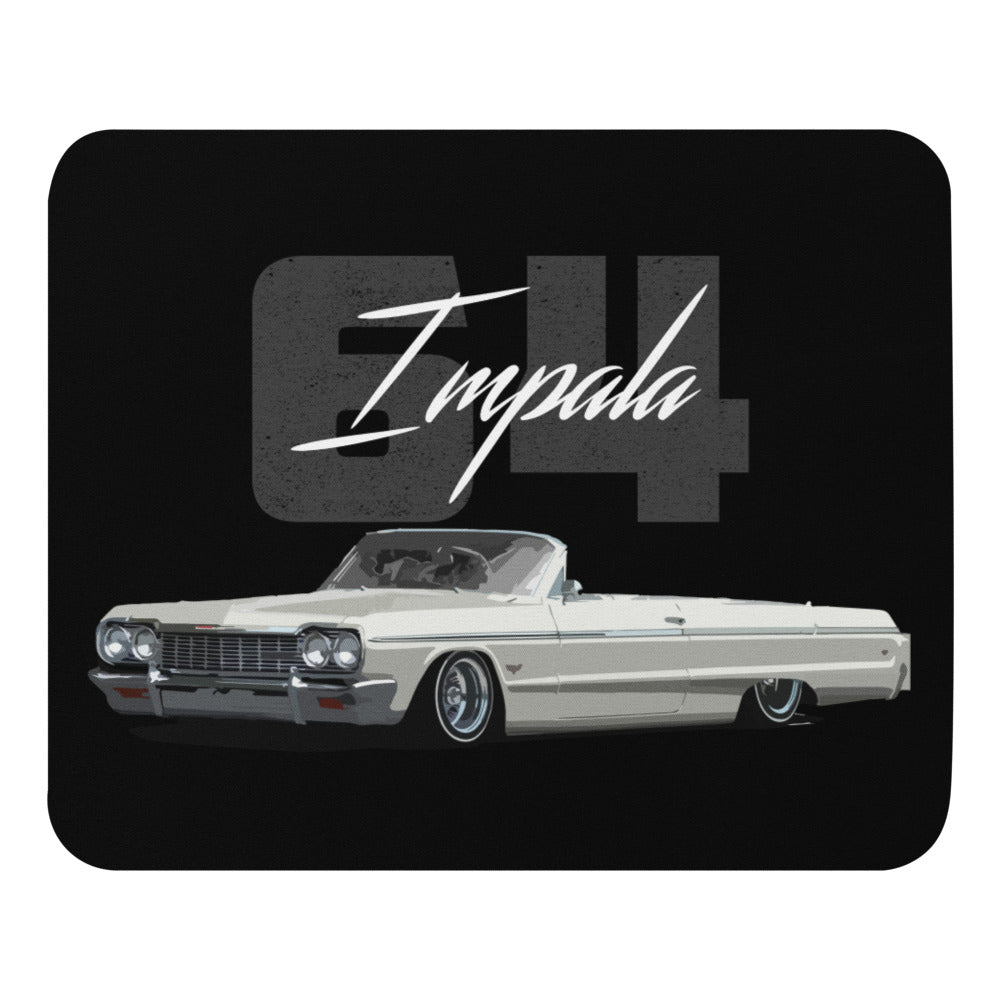 1964 Chevy Impala 2 Door Convertible Lowrider Classic Car Mouse pad