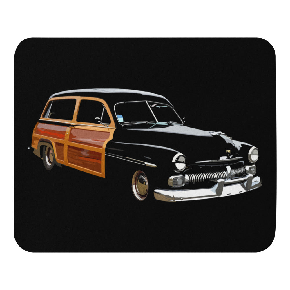 1950 Woody Station Wagon American Antique Car Mouse pad
