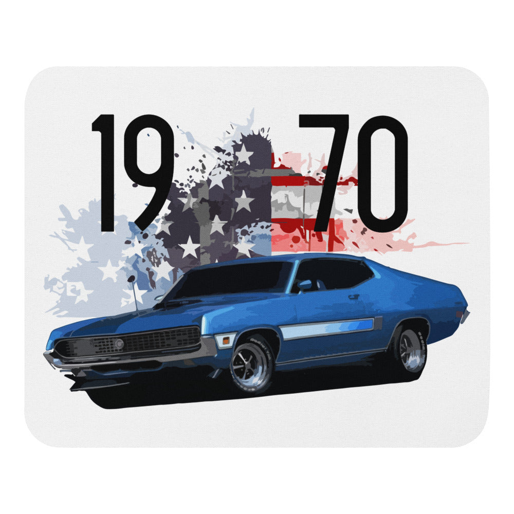 1970 Ford Torino GT Fastback Muscle Car Mouse pad