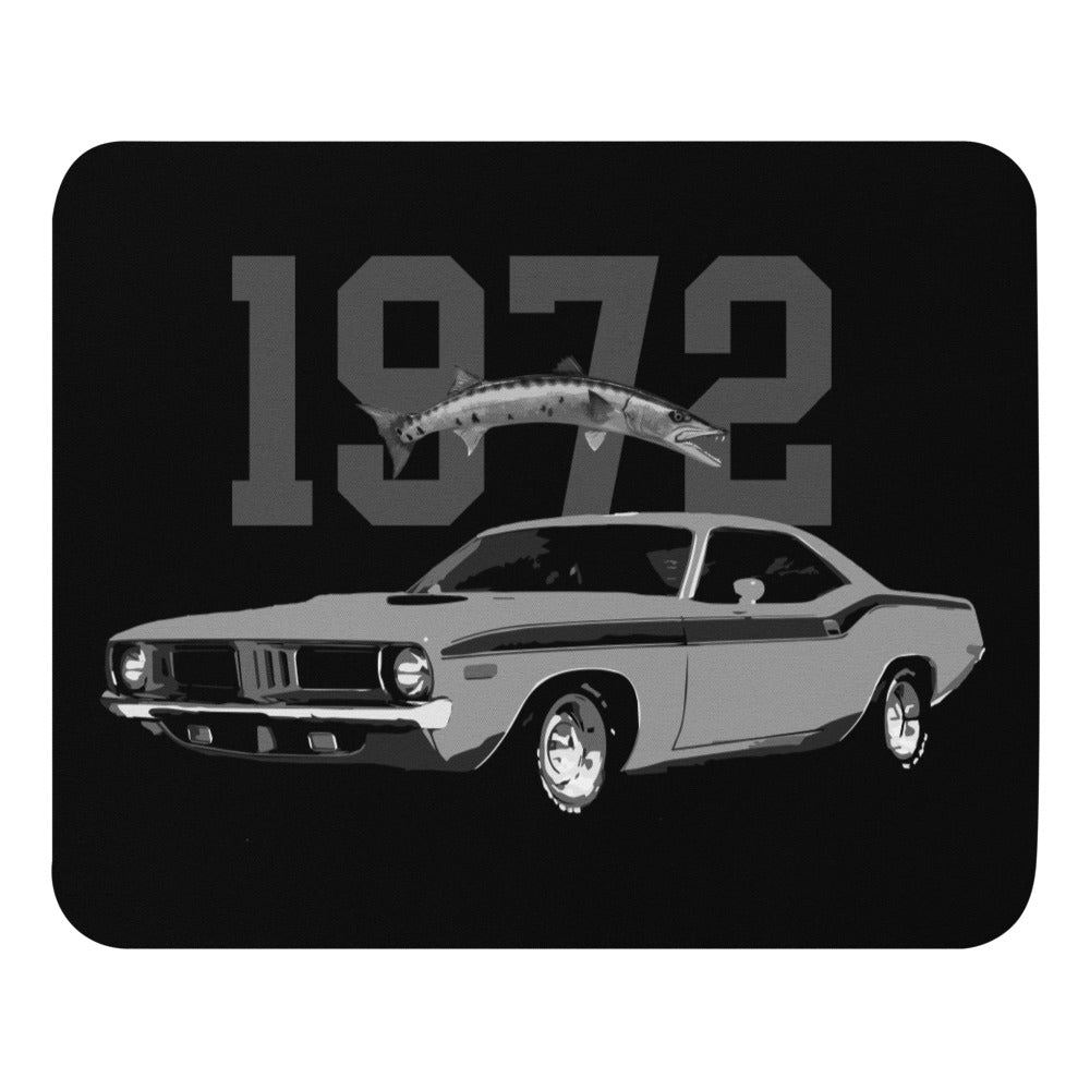 1972 Cuda Barracuda Muscle Car Mouse pad