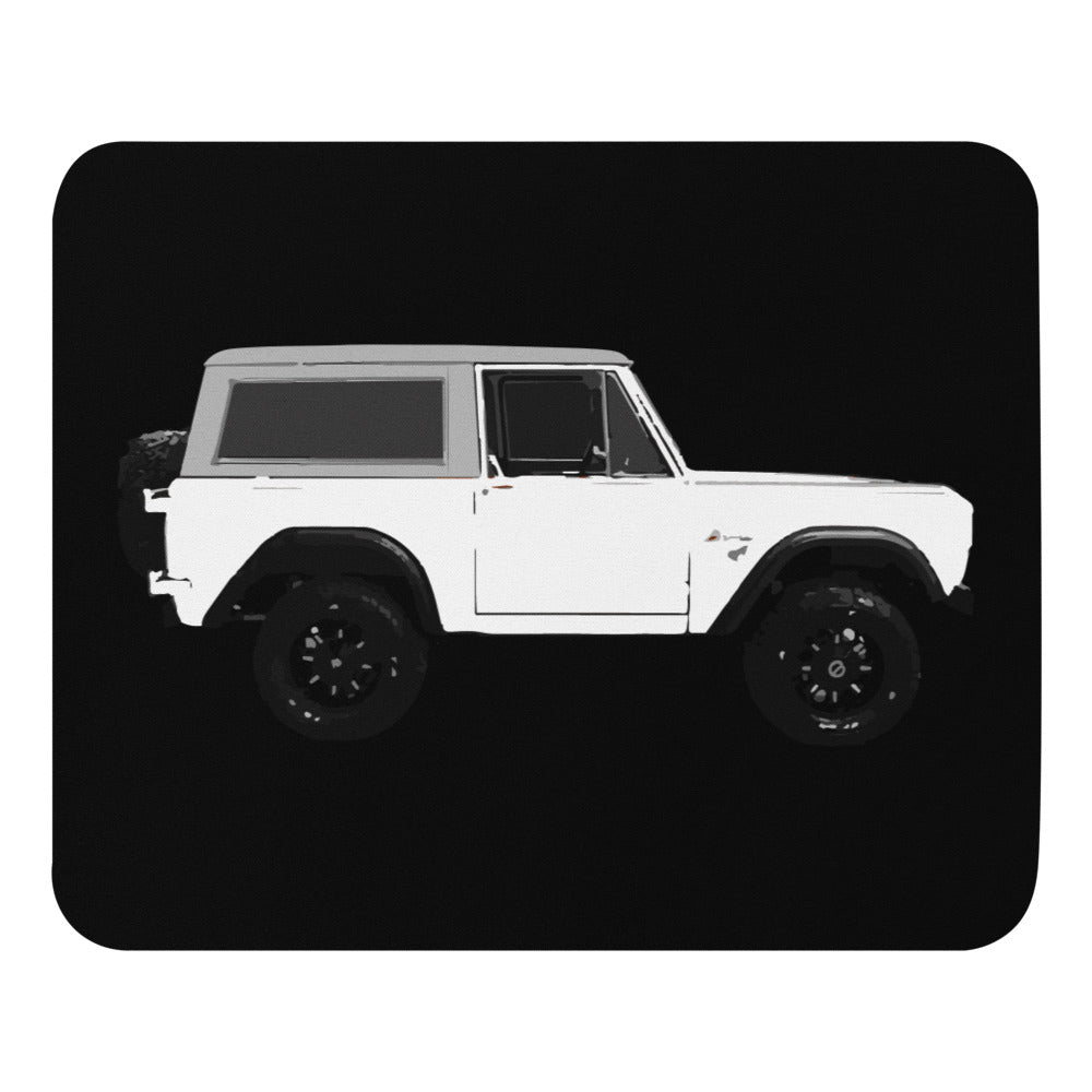 Vintage 1974 White Ford Bronco Mouse pad