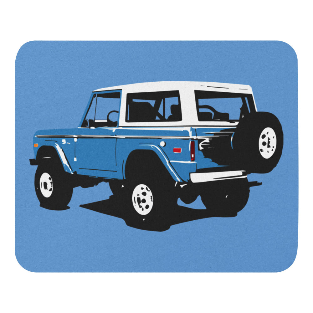 Vintage Blue Ford Bronco Lover Gift Mouse pad