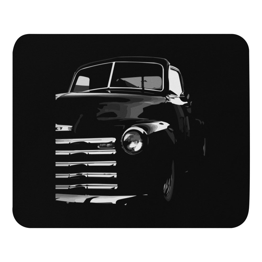 Antique Black Chevy Pickup Truck Custom Art Mouse pad