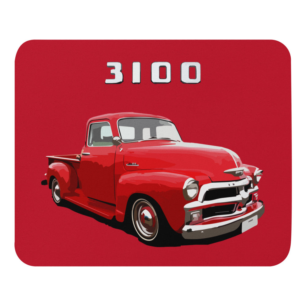 Red Chevy 3100 Antique Pickup Truck Mouse pad