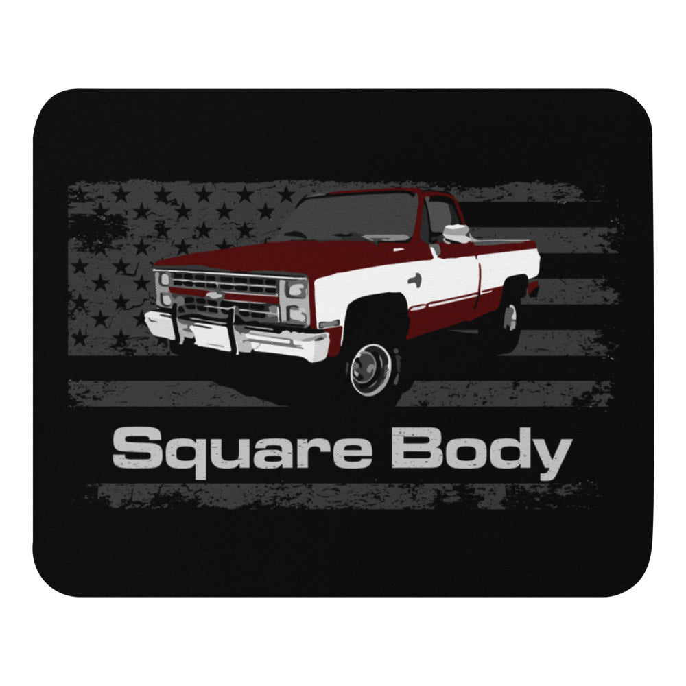 1987 Chevy K10 Silverado Square Body Vintage Pickup Truck Mouse pad