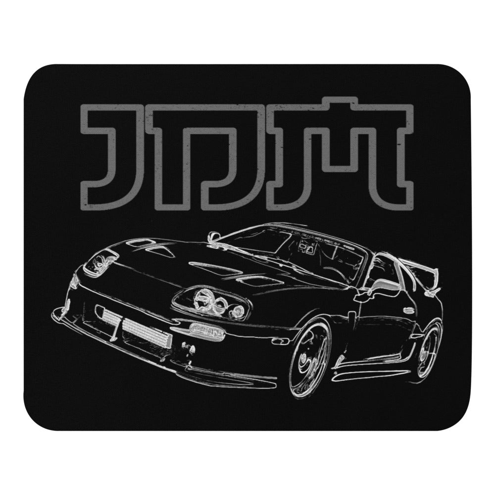 1990s JDM Supra Tuner Car Line Art Drift Racing Mouse pad