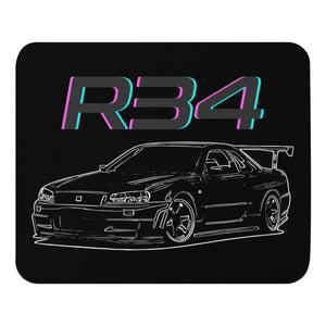 R34 GTR GT-R Skyline JDM Custom Line Art Mouse pad