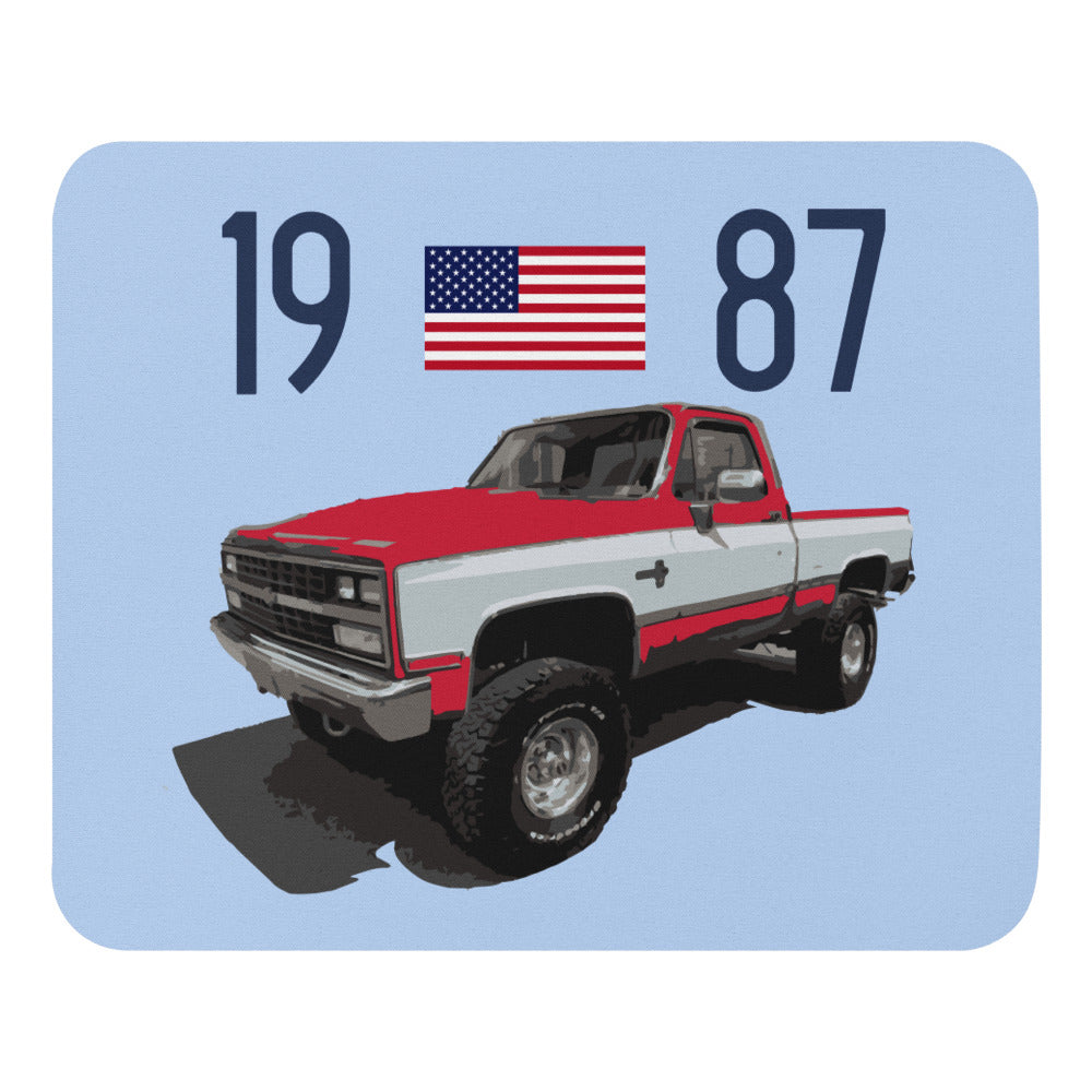 1987 Chevy K10 Silverado Square Body Pickup Truck Owner Gift Mouse pad