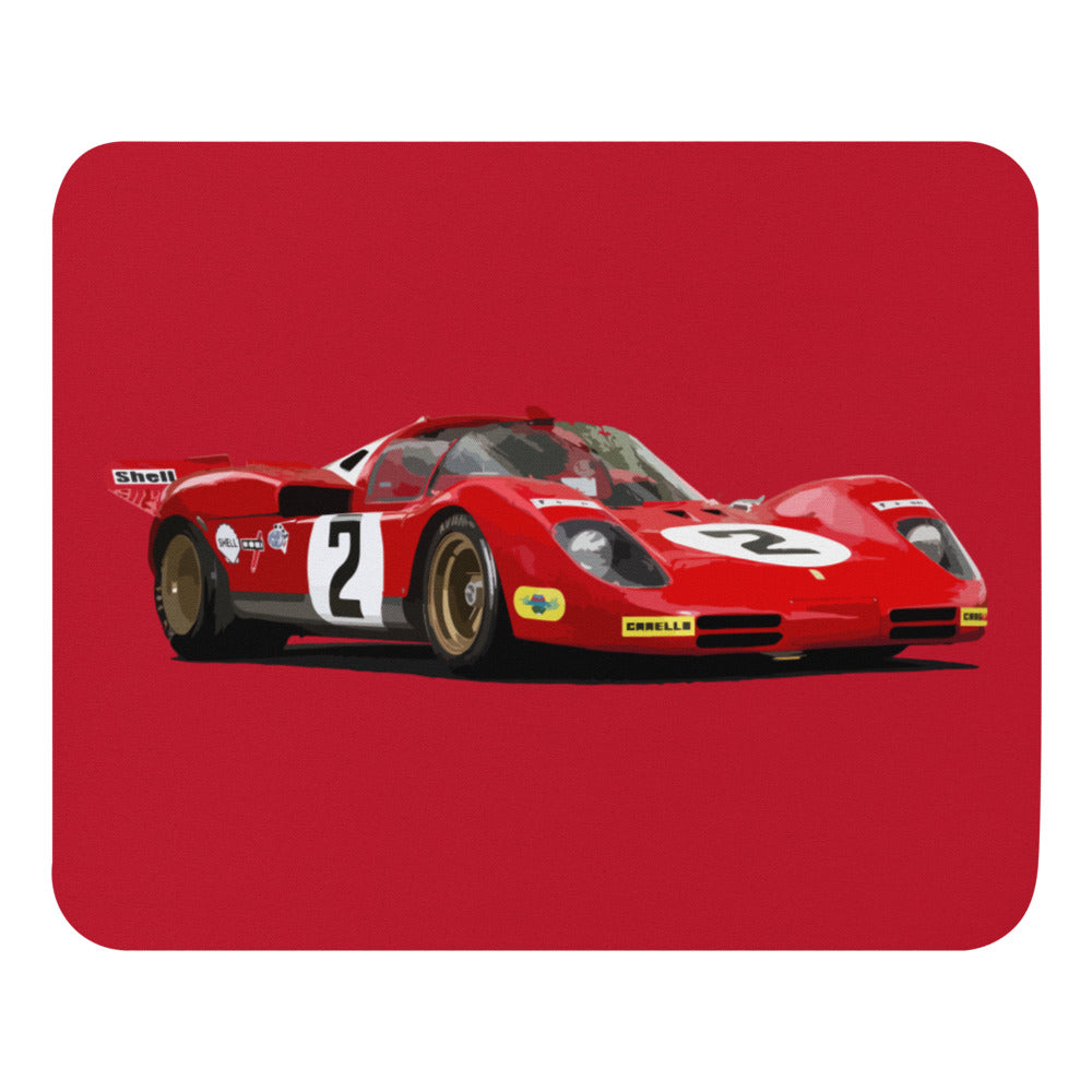 Vintage Red Racecar Mouse pad