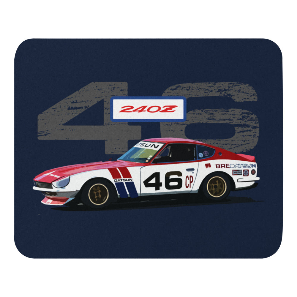 BRE Datsun 240z #46 Vintage Race Car Mouse pad