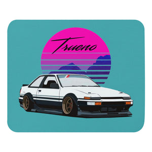 Trueno AE86 JDM Vaporwave Sun Drift Racing Tuner Car Mouse pad