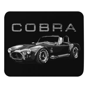 Black AC Shelby Cobra 1960s Antique Muscle Car Mouse pad