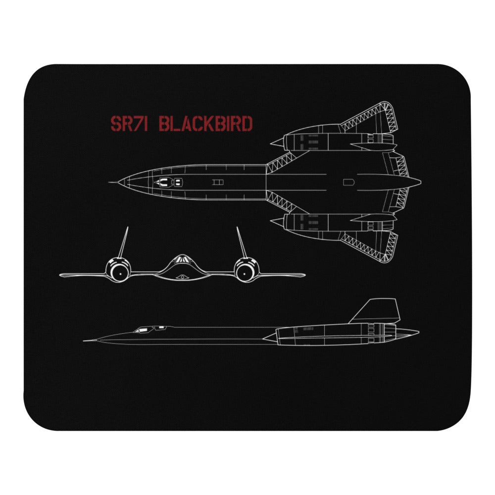 SR71 Blackbird Military Spy Airplane USAF Mouse pad