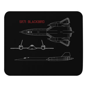 SR71 Blackbird Military Spy Airplane USAF Mouse pad