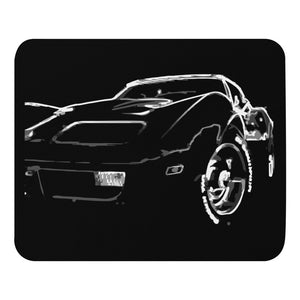 Corvette C3 Sketch Line Art Custom Muscle Car Owner Gift Mouse pad
