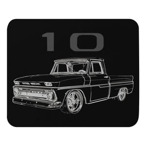 1966 Chevy C10 Custom Outline Art Antique Collector Truck Gift Mouse pad