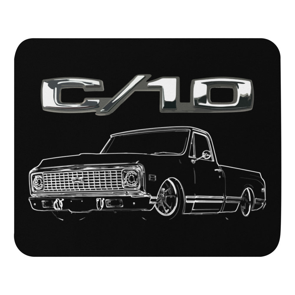 1972 Chevy C10 Short Bed Pickup Lowrider Truck Gift Mouse pad