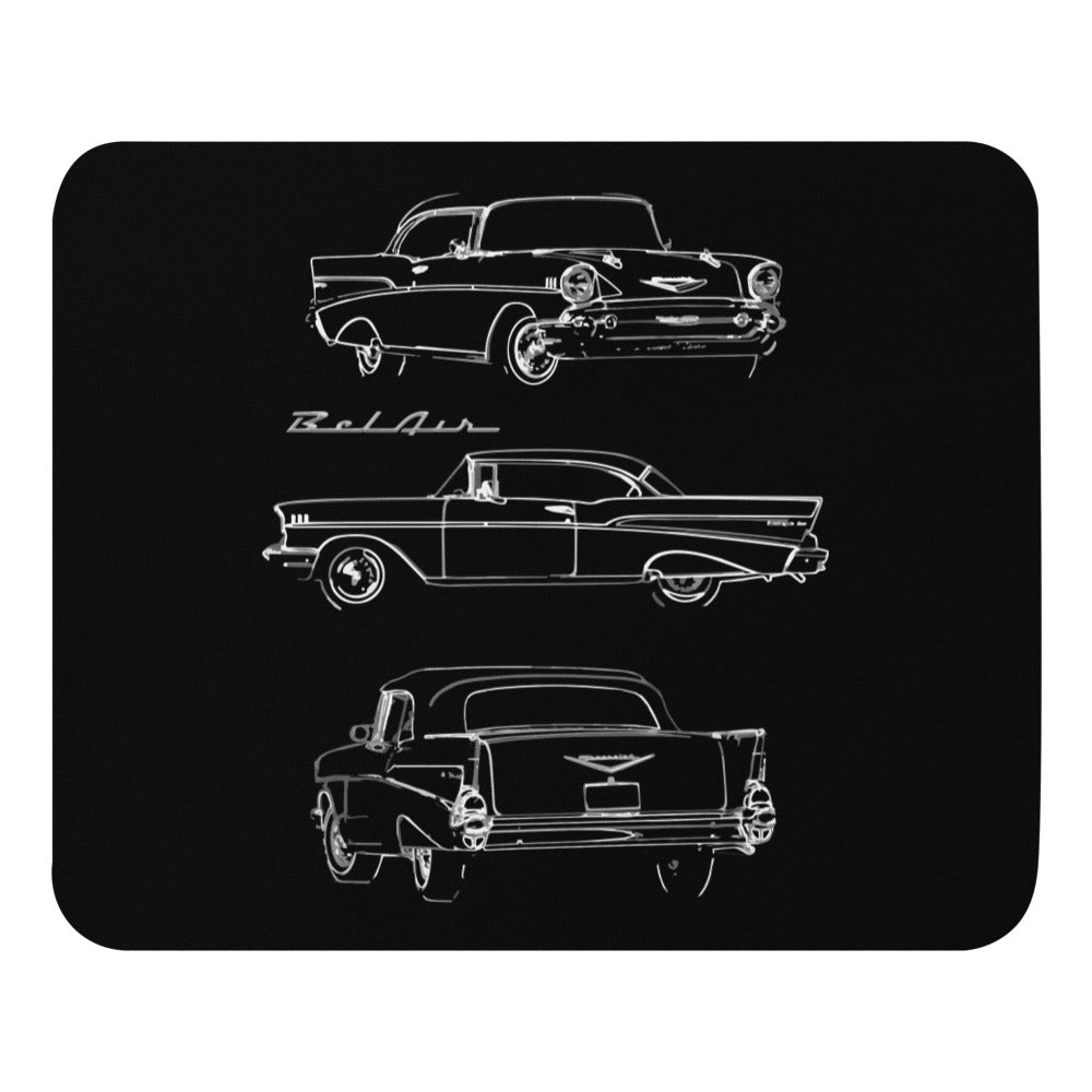 1957 Chevy Bel Air Antique Classic Collector Car Gift Mouse pad