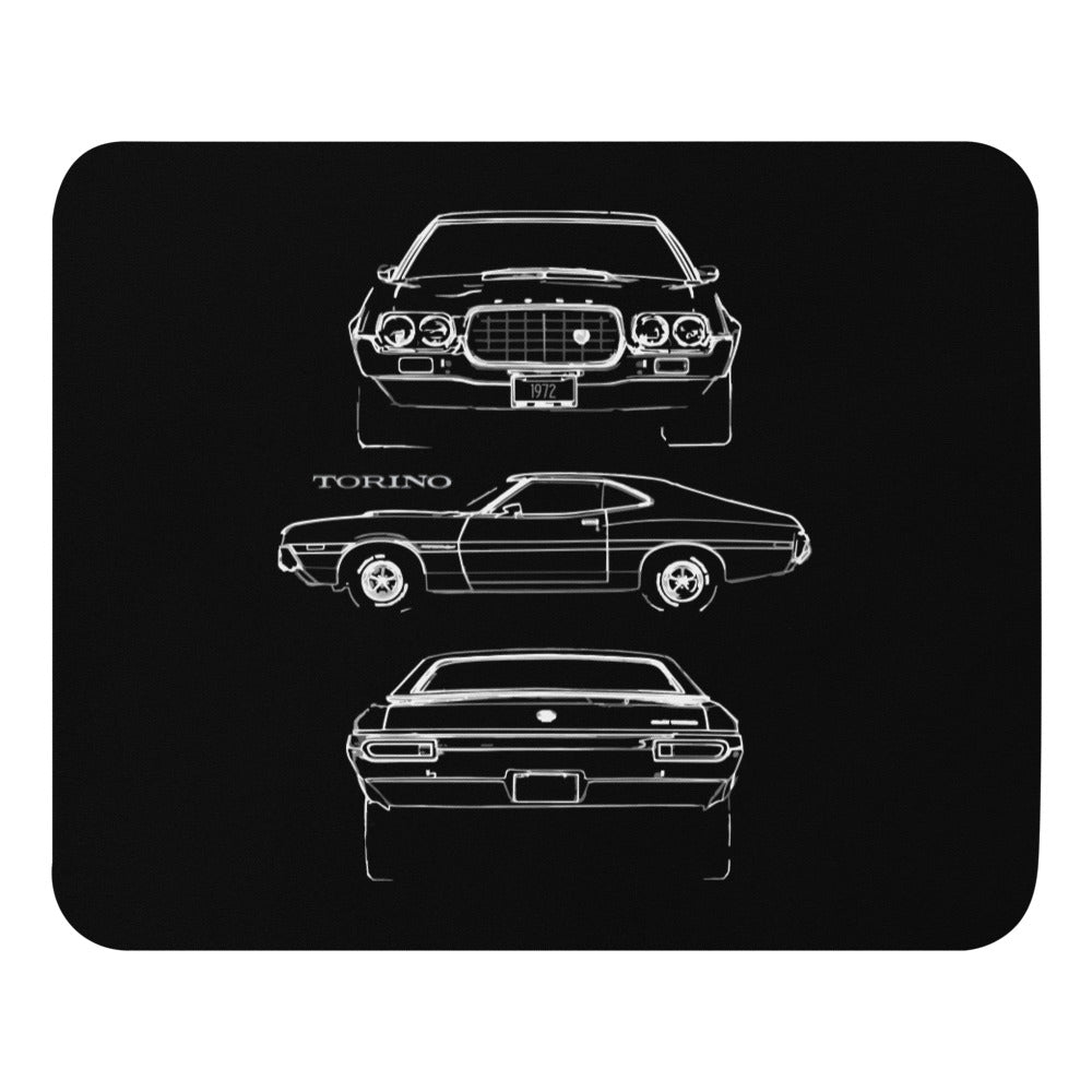 1972 Gran Torino Owner Gift Vintage Classic Muscle Car Collector Mouse pad