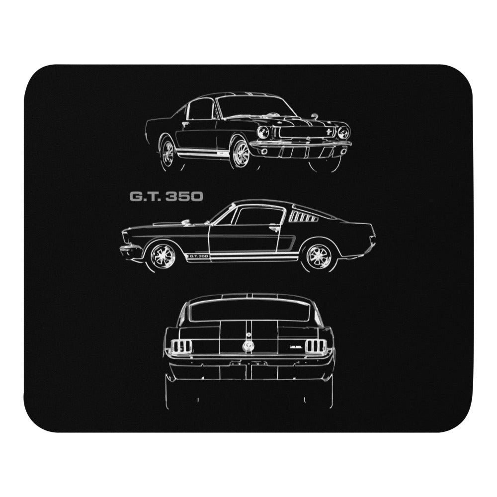 1965 Mustang Shelby GT350 Collector Car Gift Sketch Art Mouse pad