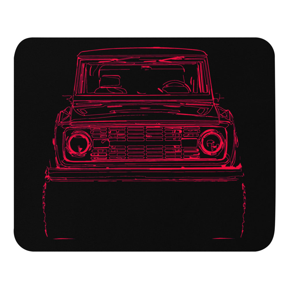 1975 Bronco Owner Gift Outline Sketch Art Mouse pad