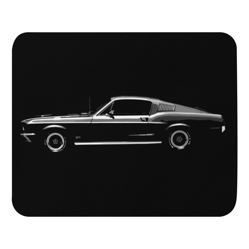 1968 Mustang GT Fastback Collector Car Mouse pad