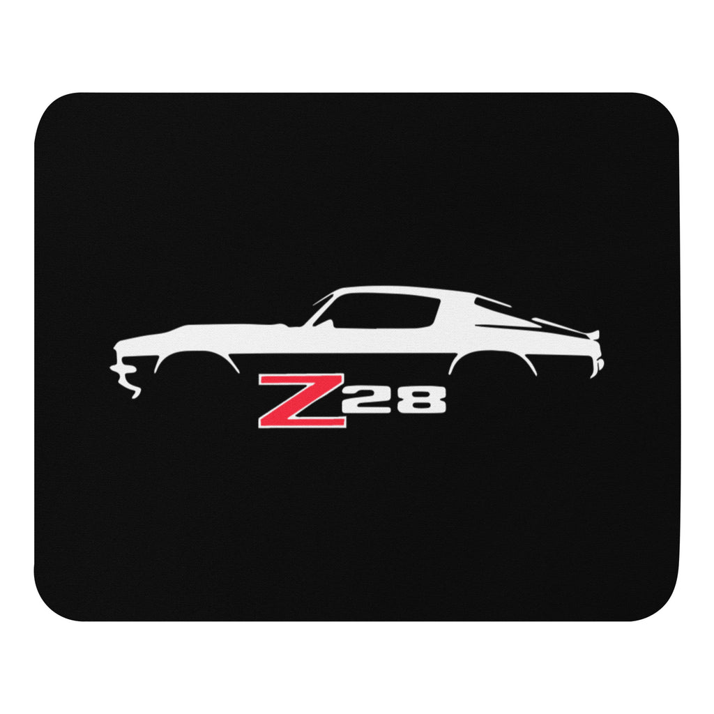1970 1971 Chevy Camaro Z28 Emblem Silhouette Muscle Car Classic Cars Mouse pad