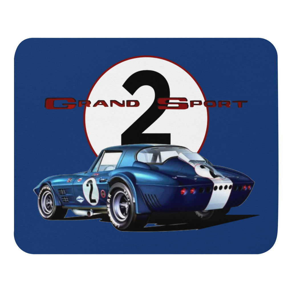 1963 Corvette Grand Sport Racer Vintage Race Car Mouse pad