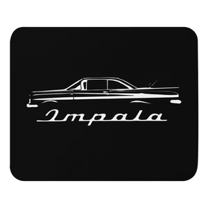 1959 Chevy Impala Silhouette Emblem Antique Collector Car Mouse pad
