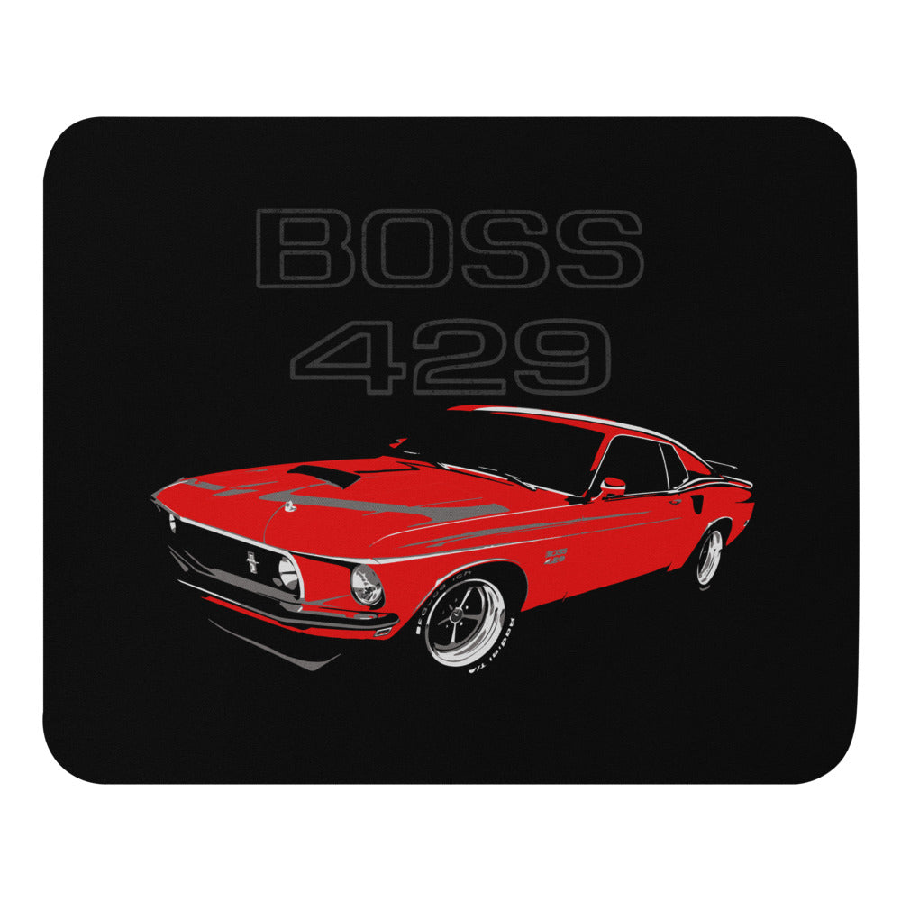 1969 Mustang Boss 429 Red Rare Muscle Car Collector Gift Mouse pad