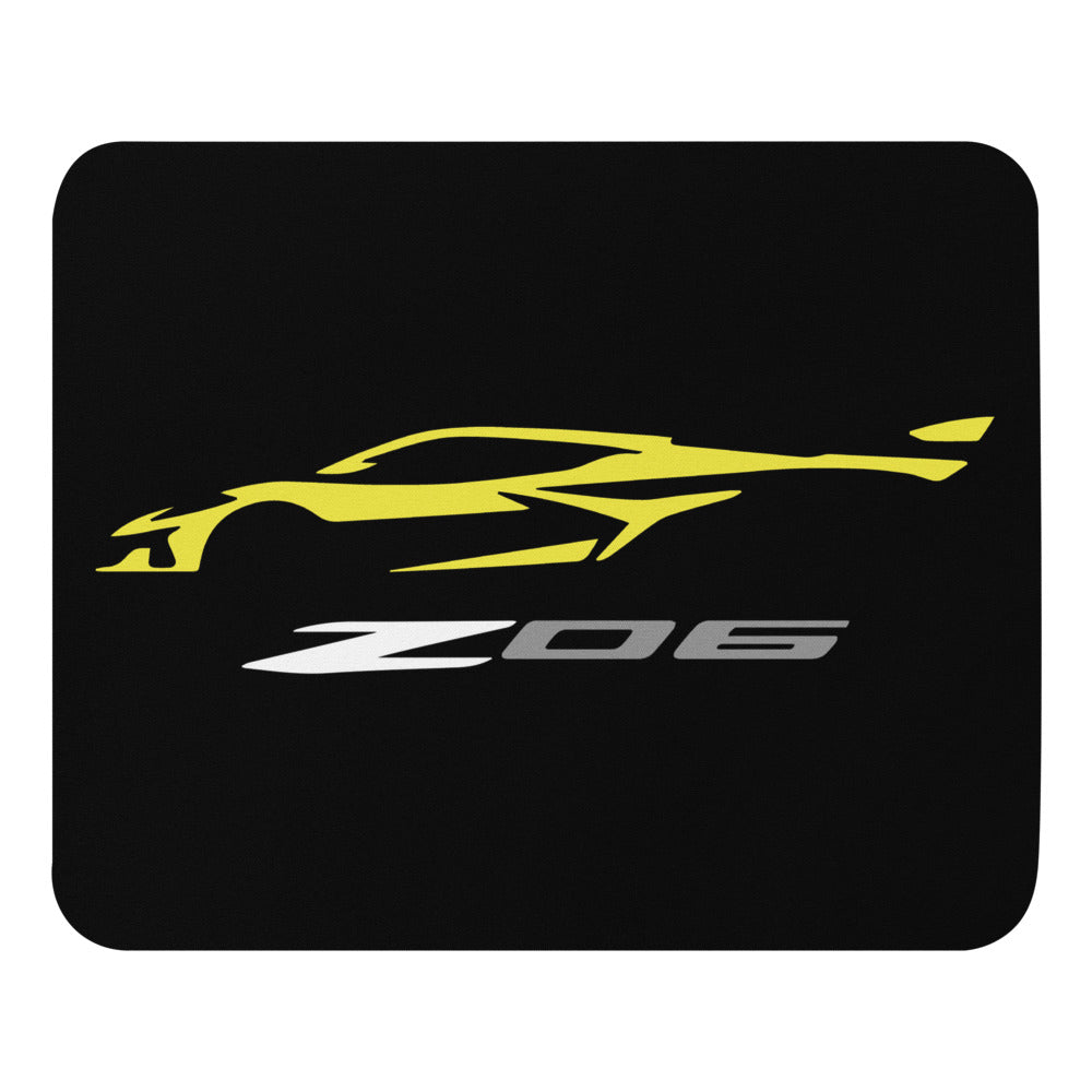 2023 Corvette Z06 C8 Accelerate Yellow Custom Mouse pad
