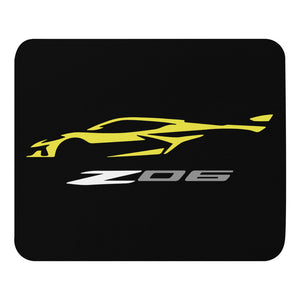 2023 Corvette Z06 C8 Accelerate Yellow Custom Mouse pad