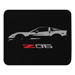 2013 Corvette Z06 C6 Vette Silhouette Custom Car Club Mouse pad