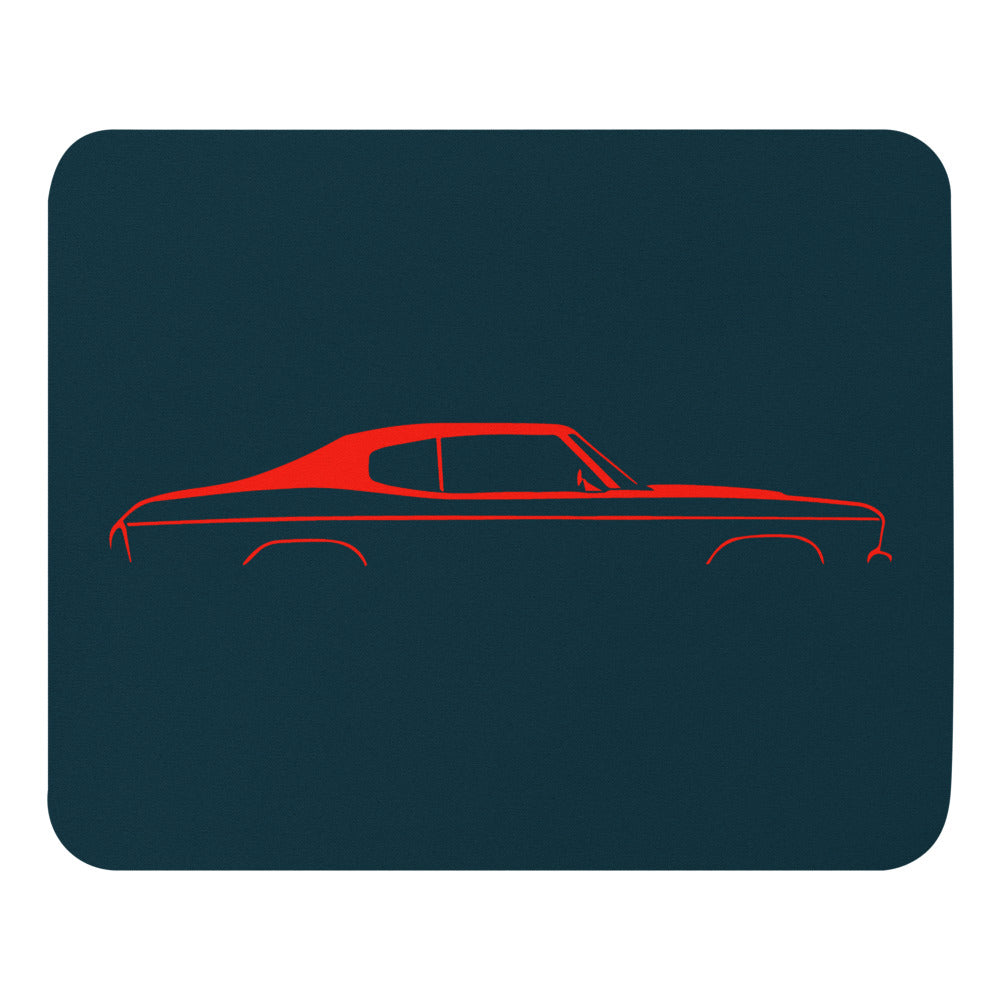 1970 Chevelle Silhouette Collector Car Owner Gift Chevy Muscle Cars Red Lines Custom Mouse pad