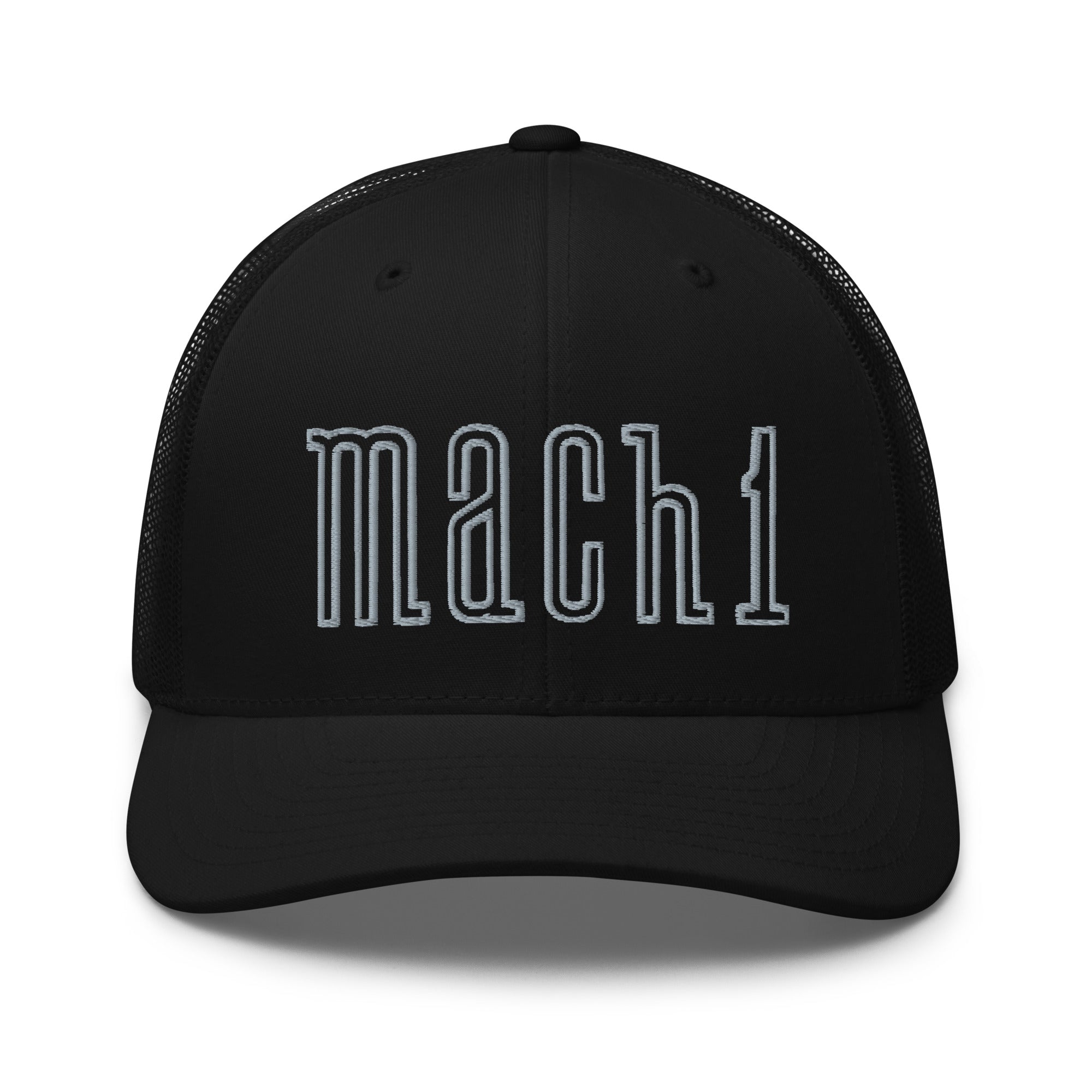 Mustang Mach 1 Logo Emblem Retro Muscle Car Trucker Cap Snapback Hat