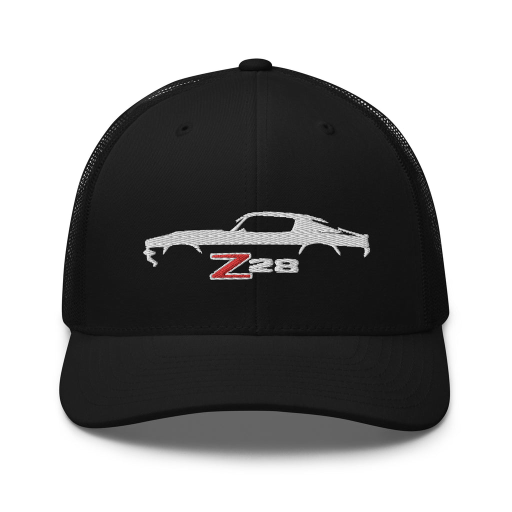 1970 1971 Chevy Camaro Z28 Emblem Silhouette Muscle Car Trucker Cap Snapback Hat