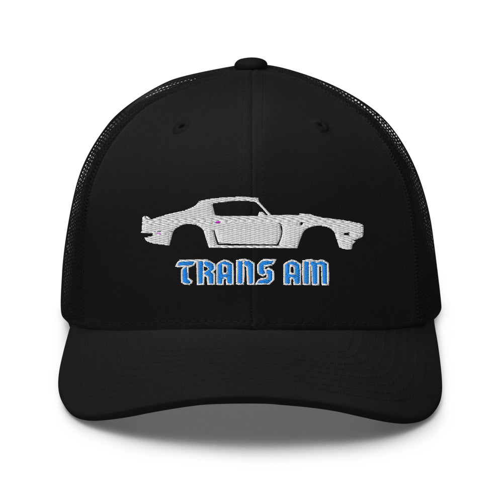 1970 Firebird Trans Am Retro Muscle Car Collector Cars Custom Stencil Art Trucker Cap Snapback Hat