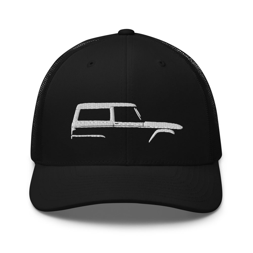 1966 Bronco Silhouette Vintage Truck SUV Off-road 4x4 Adventure Outdoor Trail riding Trucker Cap Snapback Hat