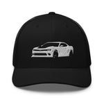 2015 White Camaro Driver Car Club Trucker Cap Snapback Hat