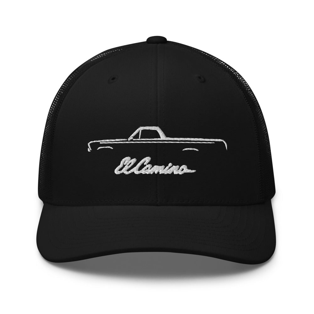 1965 Chevy El Camino Silhouette 2nd Generation Classic Car Truck Trucker Cap Snapback Hat