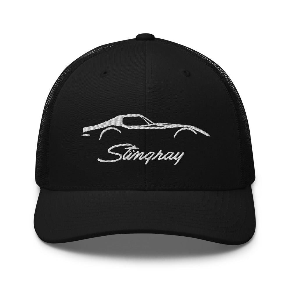 C3 Corvette Stingray Silhouette 3rd Gen Vette Driver Custom Gift Trucker Cap Snapback Hat